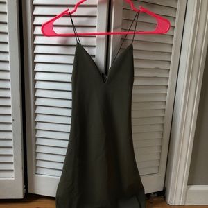 Boohoo Olive green bodycon dress